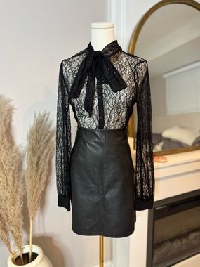 Dynamite Faux Leather Mini Skirt